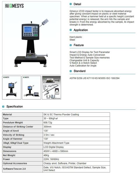 qmesys impact test|QMESYS QM700A Digital Impact Tester .